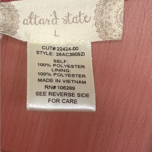 Altar’d State Lesley Ruffle Dress Sz L - Picture 5 of 5